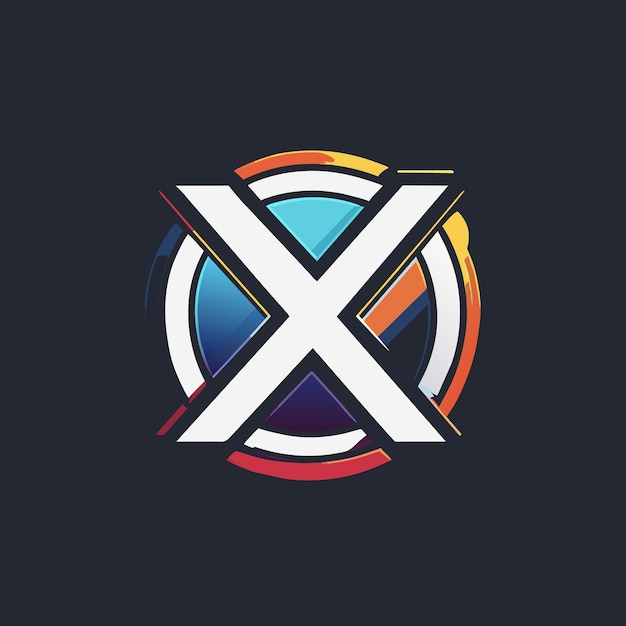 Letter x colorful logo design