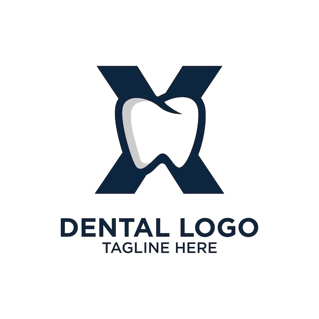 Letter X Dental Logo Design Template Inspiration, Vector Illustration.