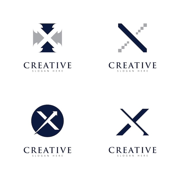 Letter X logo vector design template Business logo symbol