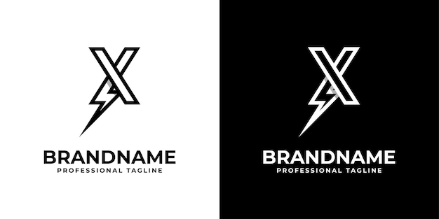 Letter X Power Logo suitable for any business related to power or electricity with X initials