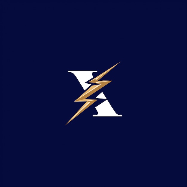 letter x with flash logo