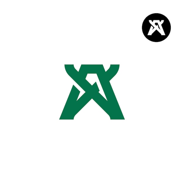 Vector letter xa ax monogram logo design