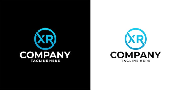 letter xr logo design