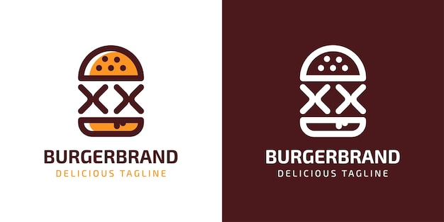 Letter XX Burger Logo suitable for any business related to burger with X or XX initials