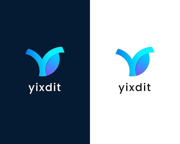 letter y and d modern logo design template