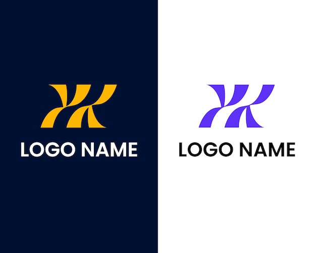 letter y and k logo design template