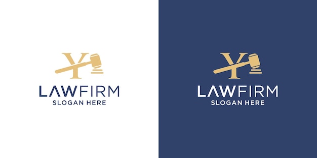 Letter y law firm logo design