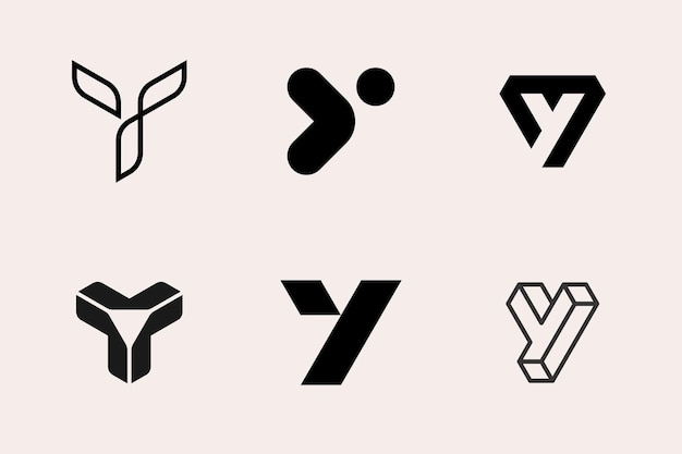 letter Y logo type modern