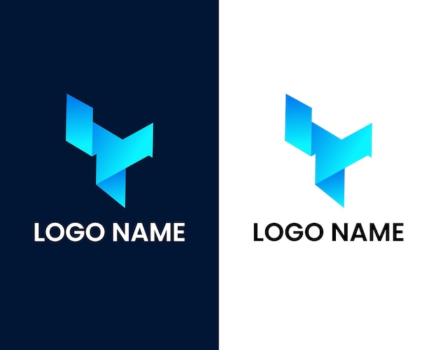 letter y modern logo design template