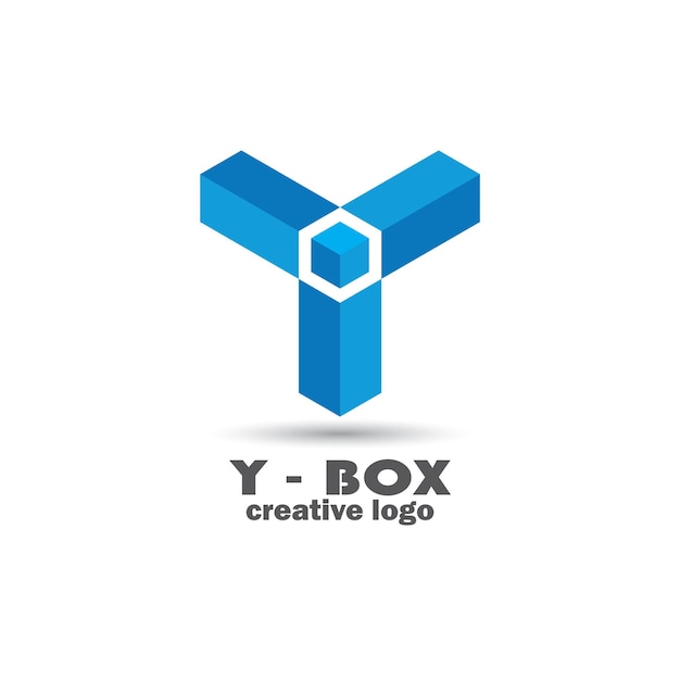 letter y and square logo vector illustration