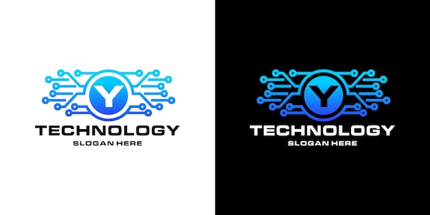 Letter y technology NFTs logo design