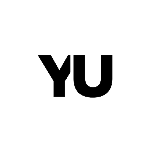 Letter Y and U YU logo design template Minimal monogram initial based logotype