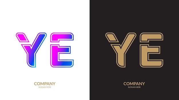 Letter YE Logo Template Illustration Design