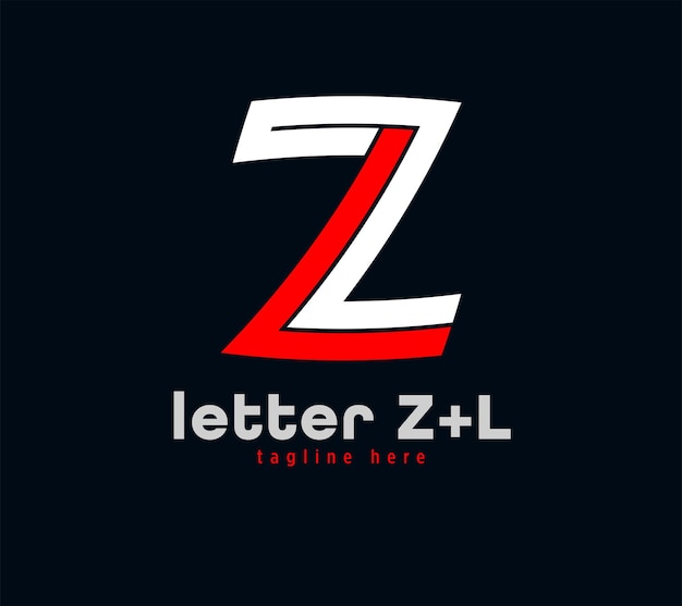 Letter Z and L logo design. Unique special series. Creative minimal design template vector