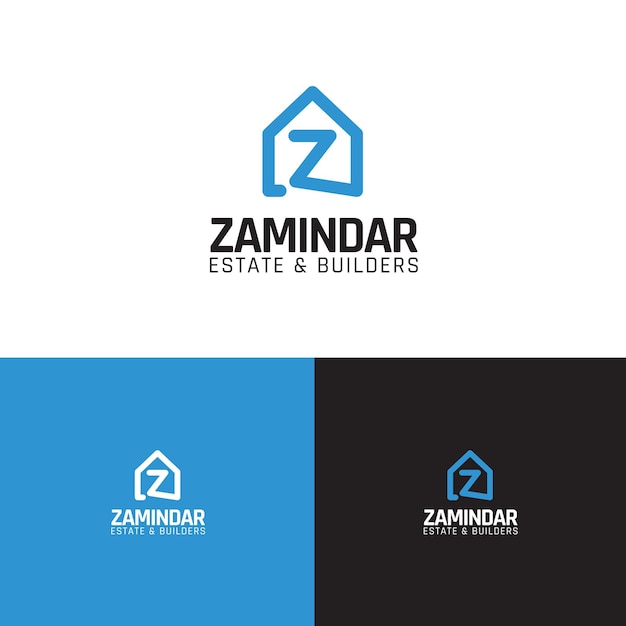 Letter z real estate logo or construction company with z initial