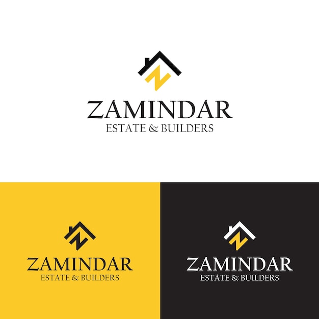 Letter z real estate logo or construction company with z initial