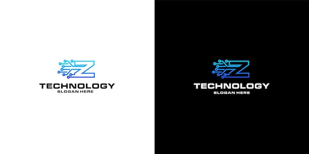 Letter z technology NFTs logo design