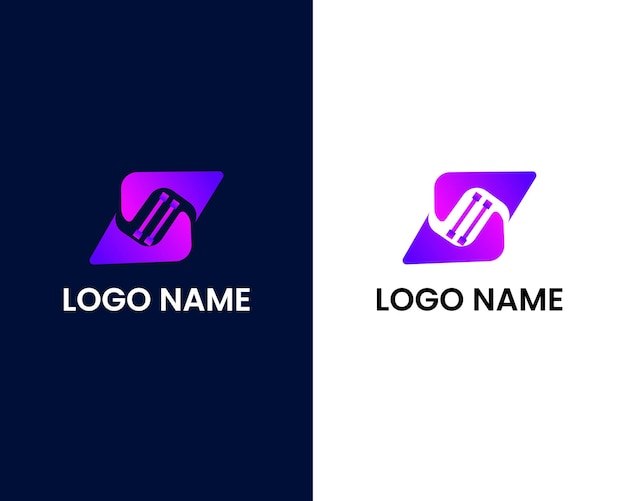 letter z with tech modern logo design template