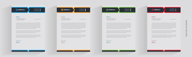 letterhead corporate creative company official abstract simple clean business company vector design