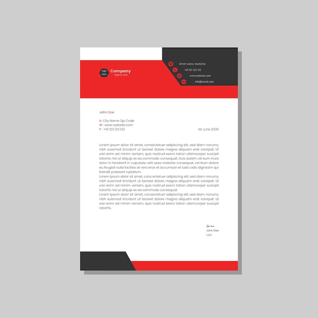 letterhead cover letter template