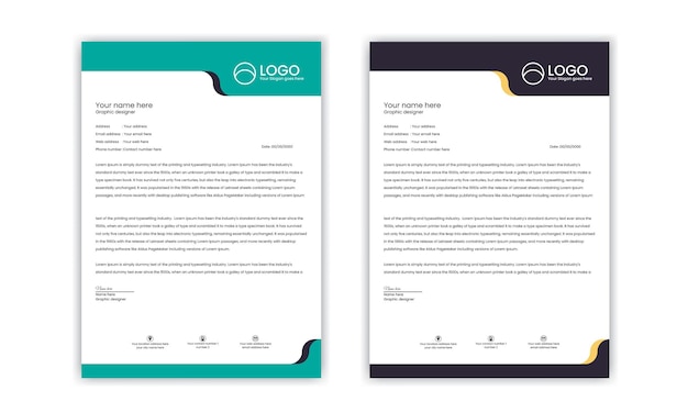 Letterhead design layout