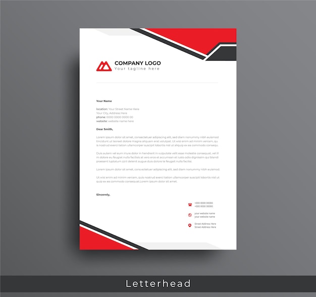 Letterhead design professional modern corporate creative company clean A4 letterhead design template