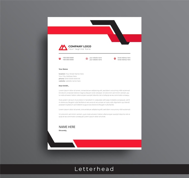 Letterhead design professional modern corporate creative company clean A4 letterhead design template