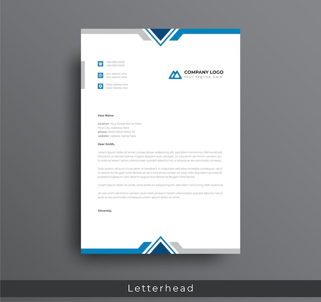 Letterhead design professional modern corporate creative company clean A4 letterhead design template