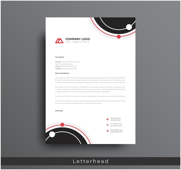 Letterhead design professional modern corporate creative company clean A4 letterhead design template