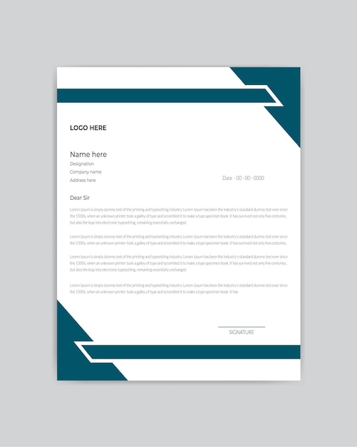 letterhead design template