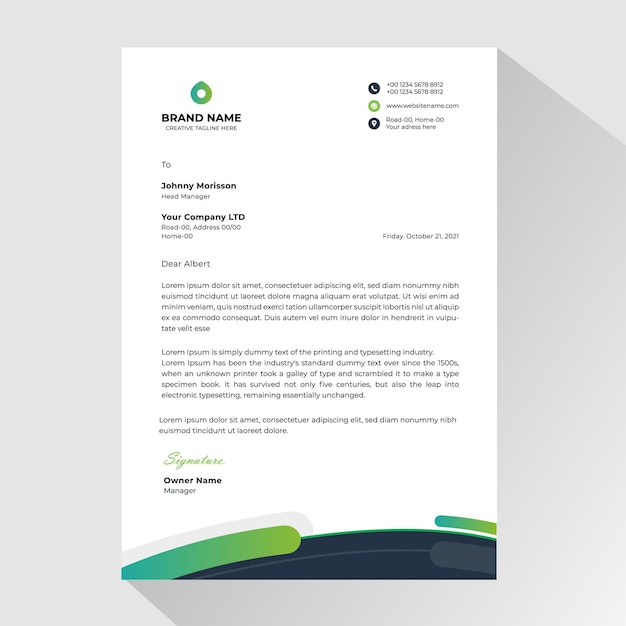 Letterhead design template