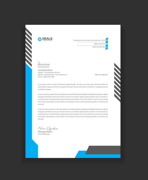 letterhead design template