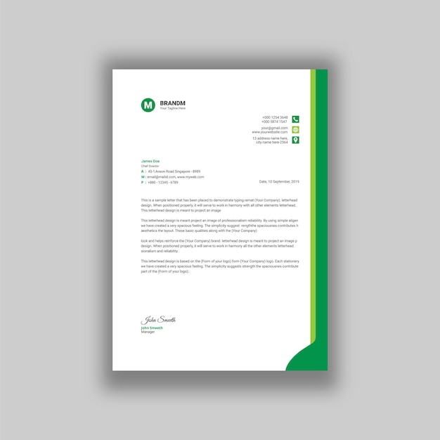 letterhead design template