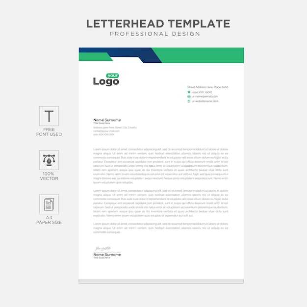 Letterhead Design Template