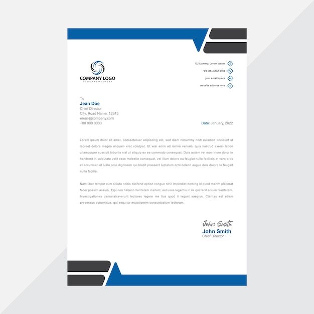 Letterhead design vector template