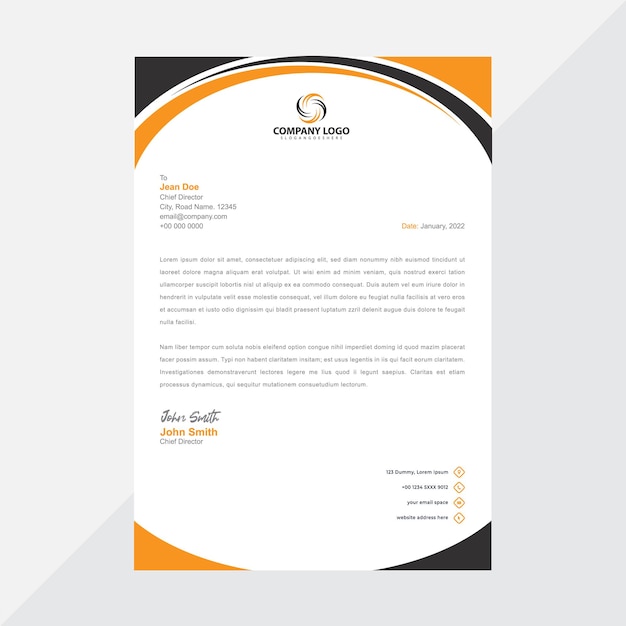 Letterhead design vector template