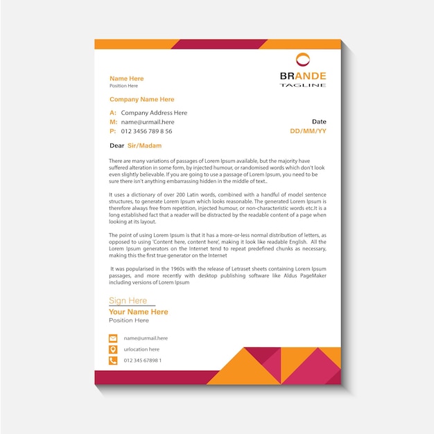 letterhead design