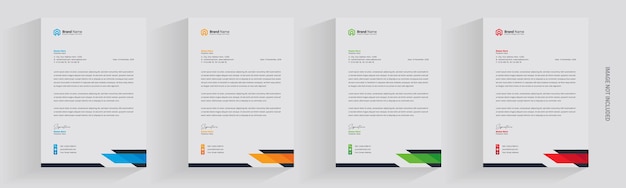 letterhead flyer brochure official business marketing agency  minimal a4 size template with logo