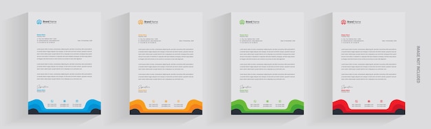 letterhead flyer corporate business marketing a4 brochure magazine template design logo package