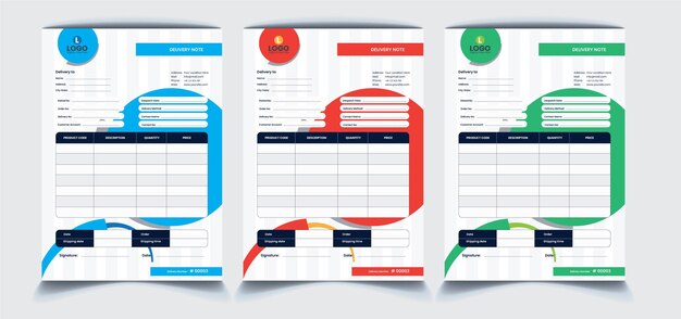 Letterhead Invoice Design