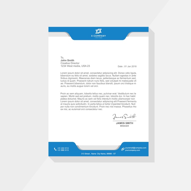 LETTERHEAD MODERN AND ELEGANT VECTOR