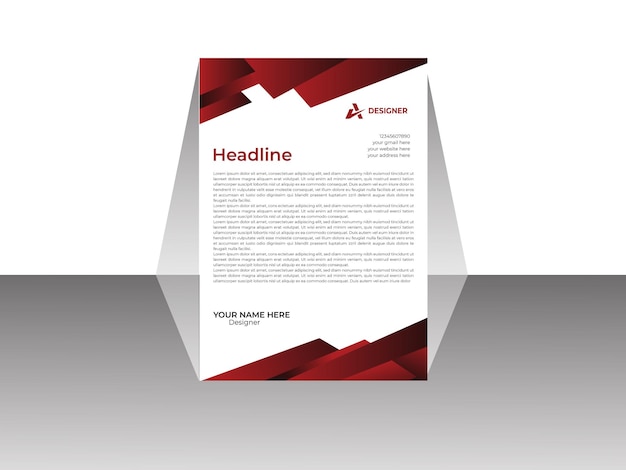 Letterhead template in Abstract style design