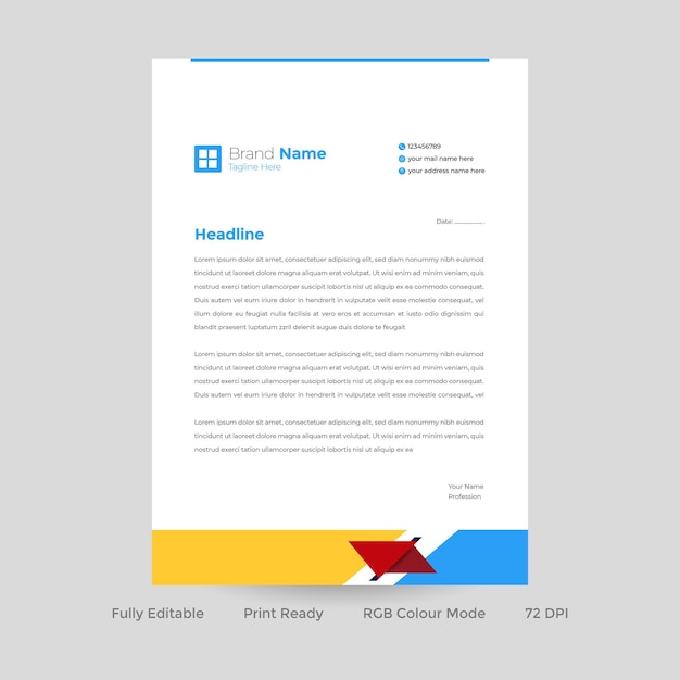 Letterhead template design