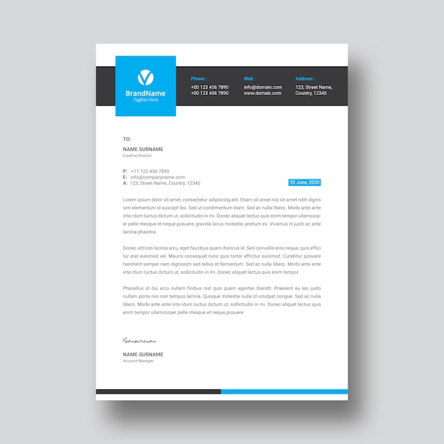 Letterhead Template  Design