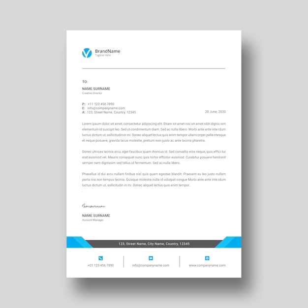 Letterhead Template  Design