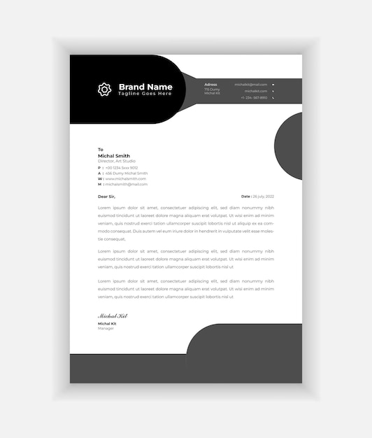 Letterhead template designed by