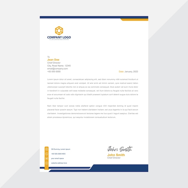 Letterhead template Premium Vector