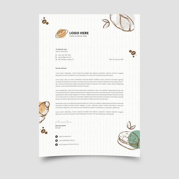 Vector letterhead template vector design