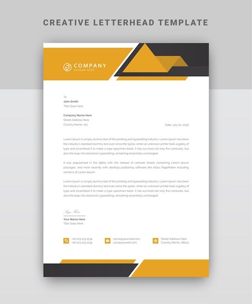 Letterhead template