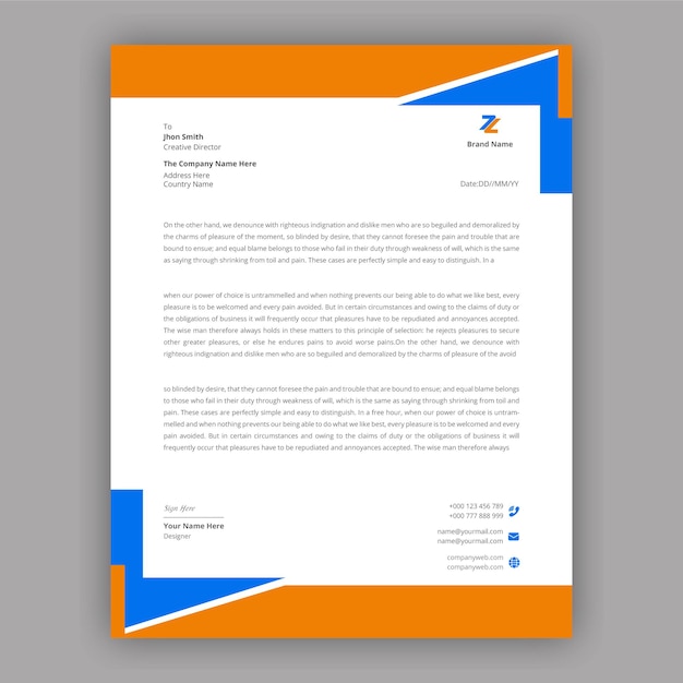 Letterhead template